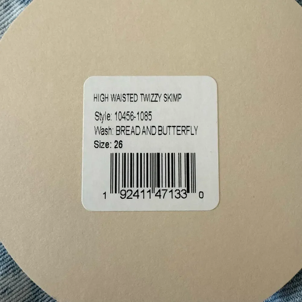 MOTHER SNACKS High Waisted Twizzy Skimp Bread & Butterfly Jeans Size 26 NWT - Picture 12 of 16